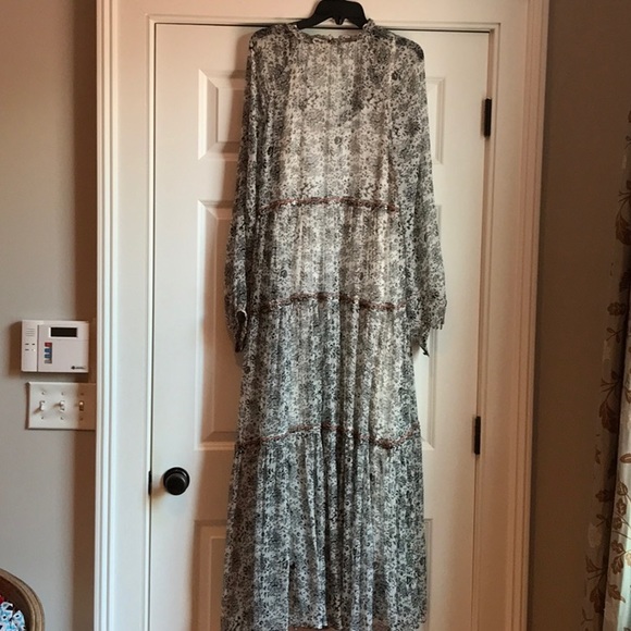 Romilly Tiered maxi dress Anthropologie size large - Picture 10 of 11